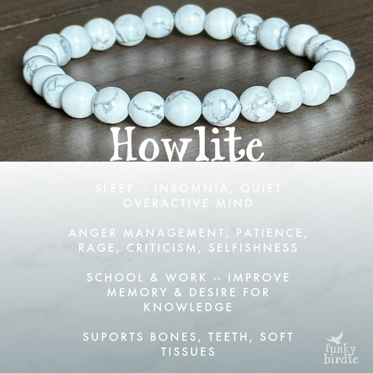 Howlite Single Stone Stretchy Stacker