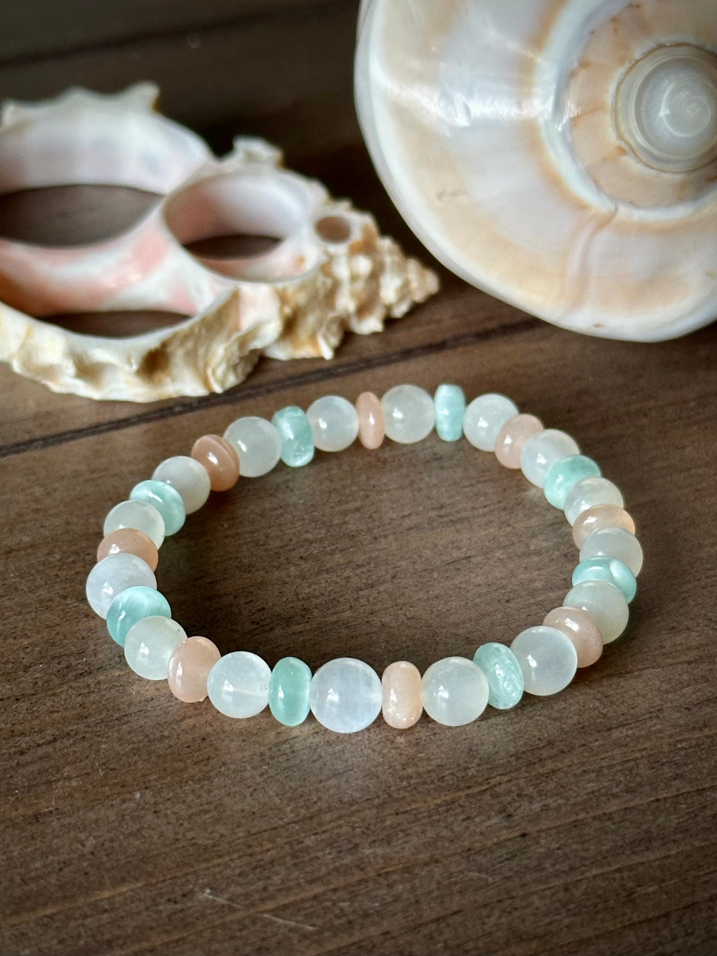 Triple Moon Goddess Stretchy Stacker Adult Bracelet