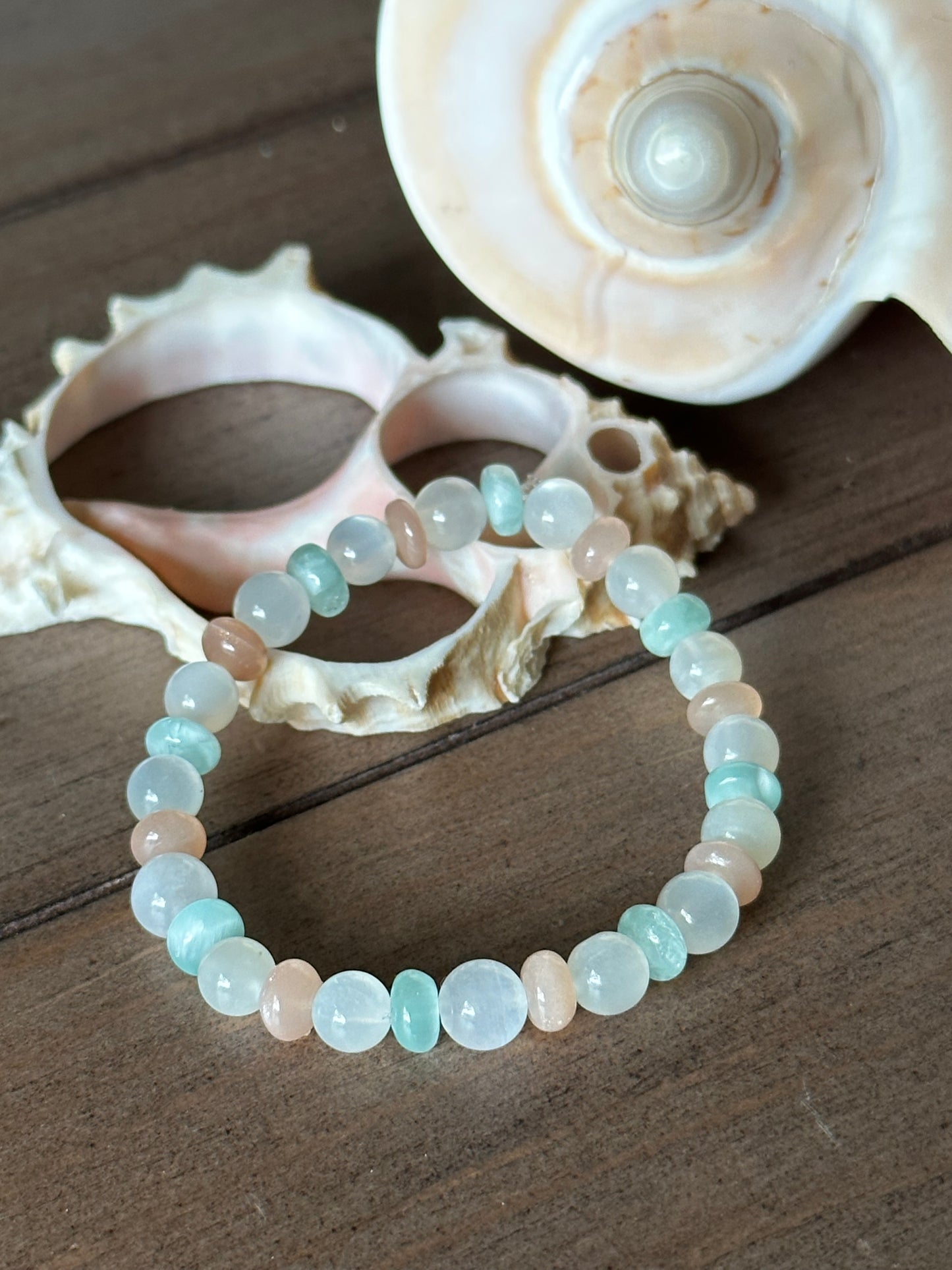 Triple Moon Goddess Stretchy Stacker Adult Bracelet