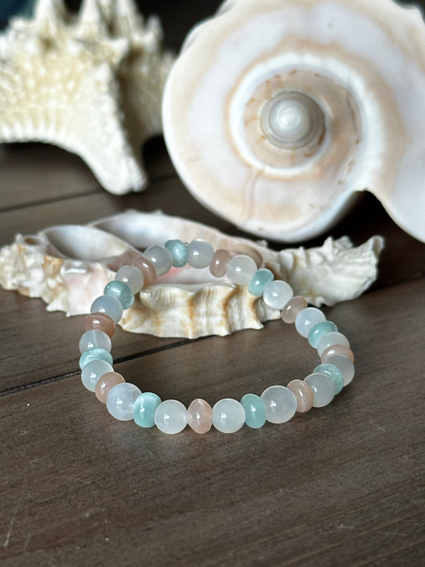 Triple Moon Goddess Stretchy Stacker Adult Bracelet