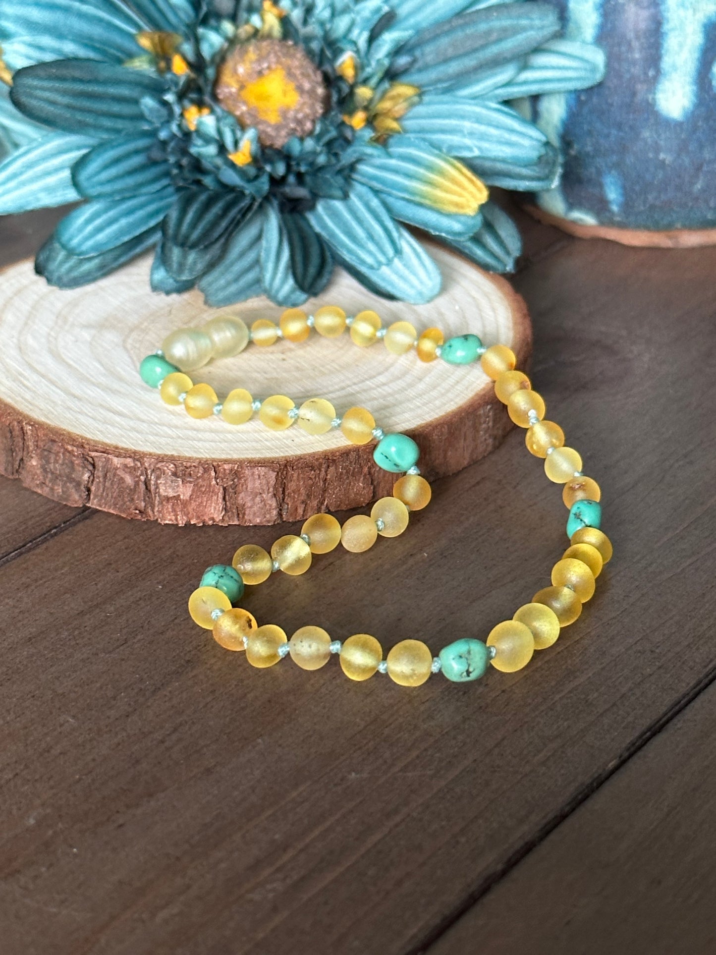 Summer ~ Flounder Teething Necklace