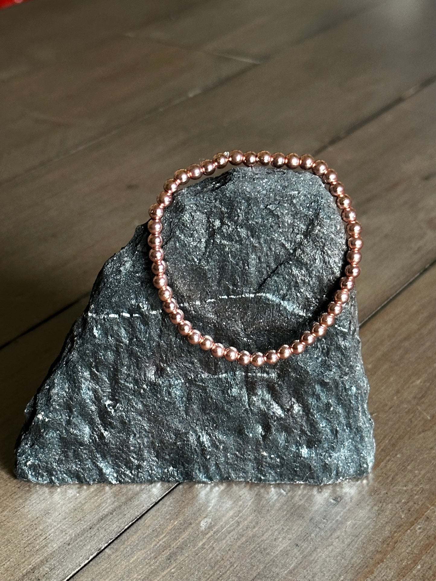 Rose Gold Metallic Mini Hematite Stacker