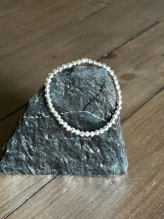 Silver Metallic Mini Hematite Stacker