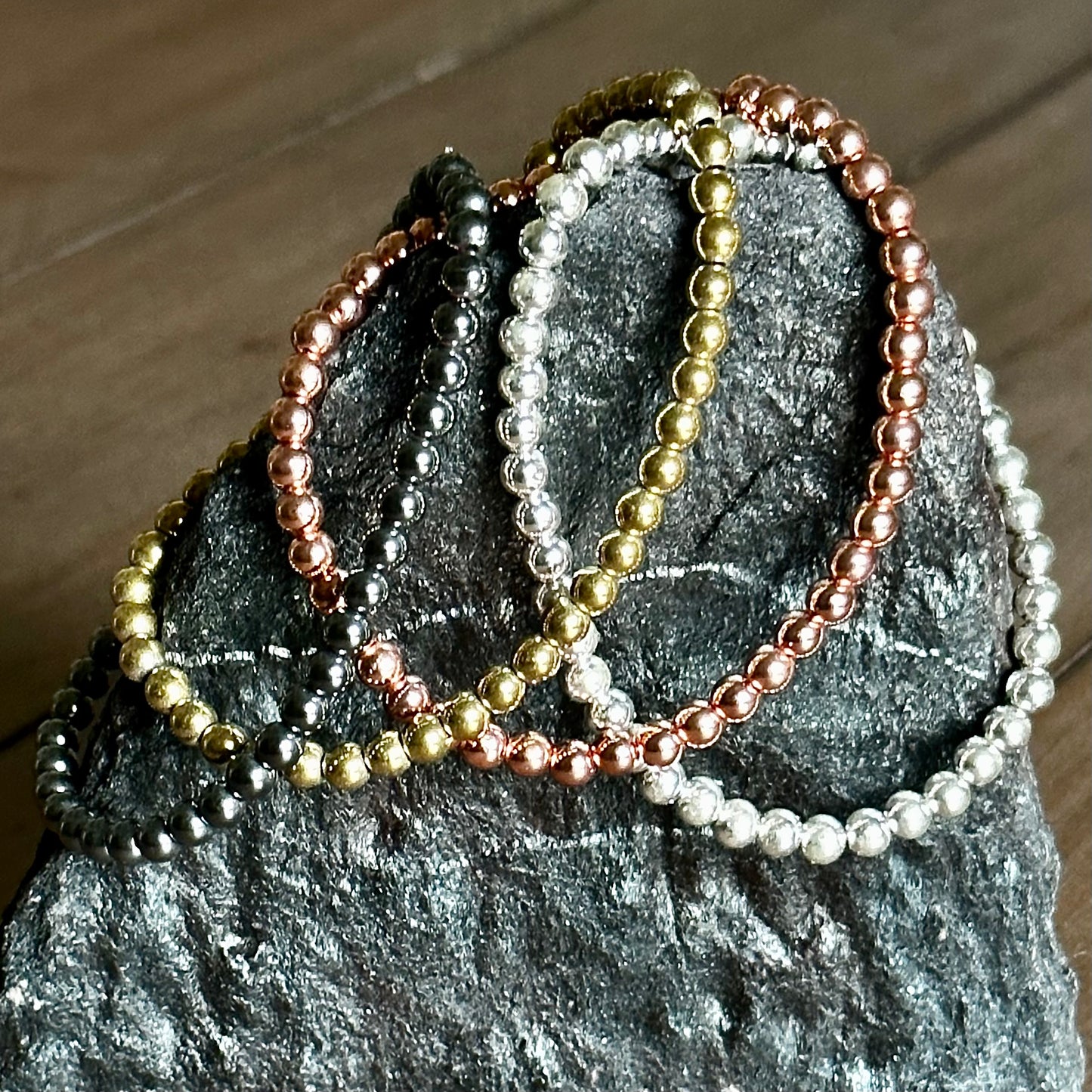 Metallic Mini Hematite Stackers Set