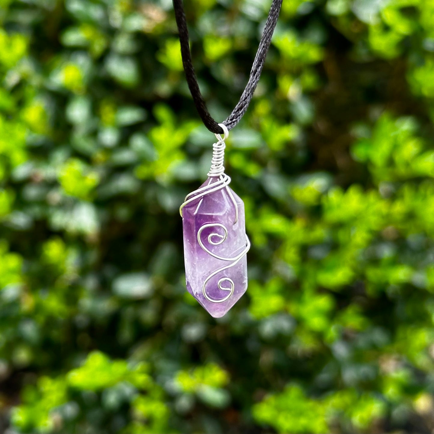 Wire Wrap Amethyst Crystal Point