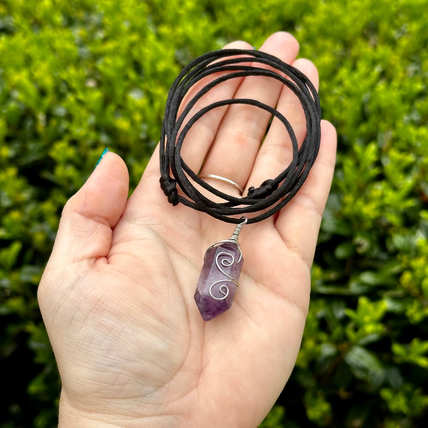 Wire Wrap Amethyst Crystal Point