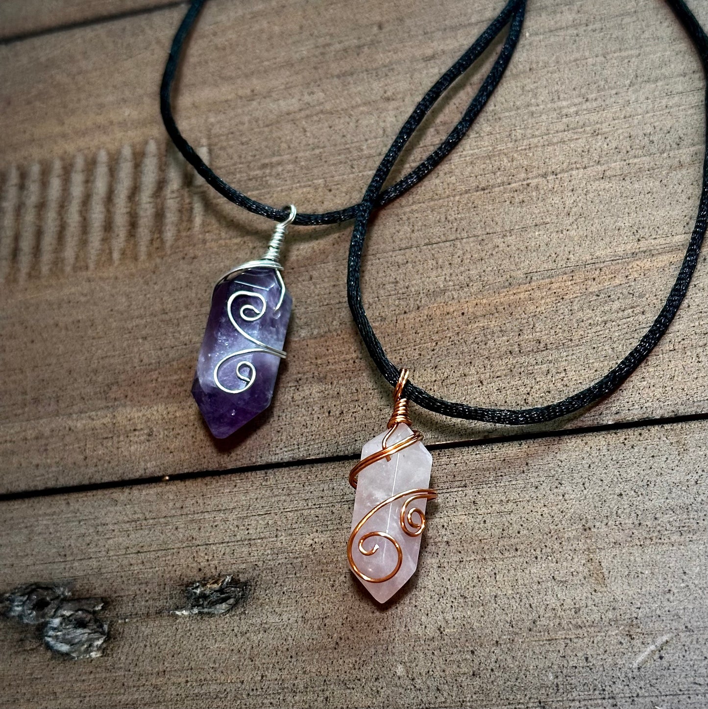 Wire Wrap Amethyst Crystal Point