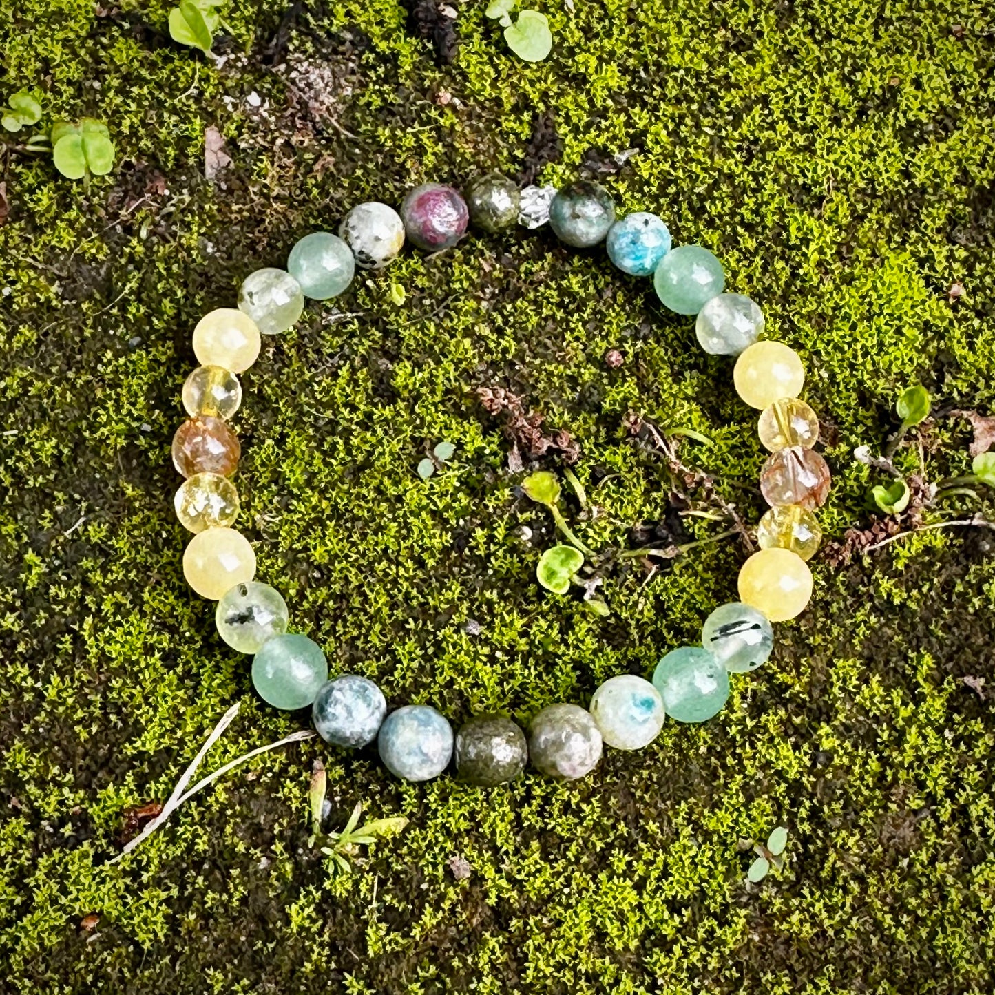 Minted Stretchy Stacker Bracelet -- Money & Abundance