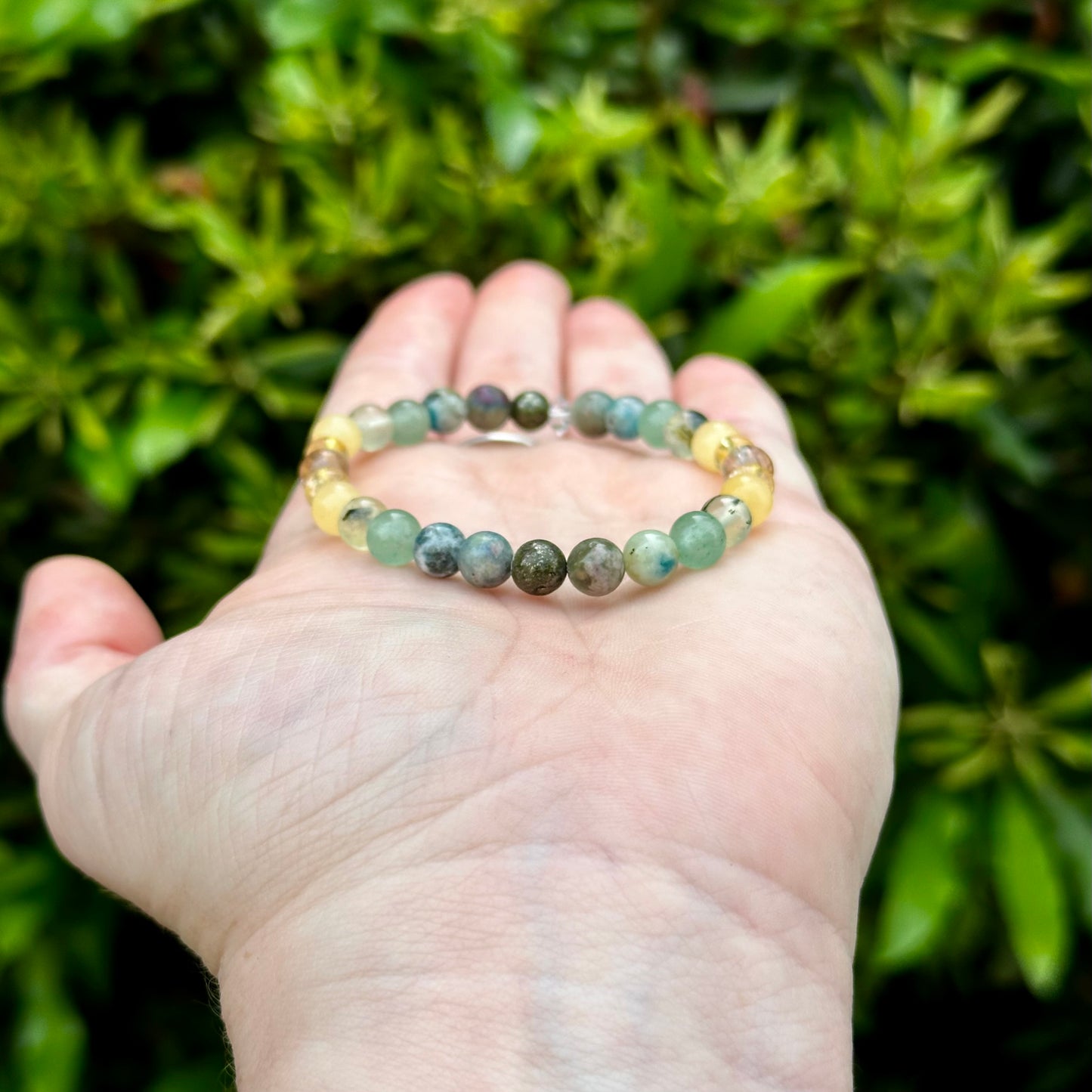 Minted Stretchy Stacker Bracelet -- Money & Abundance