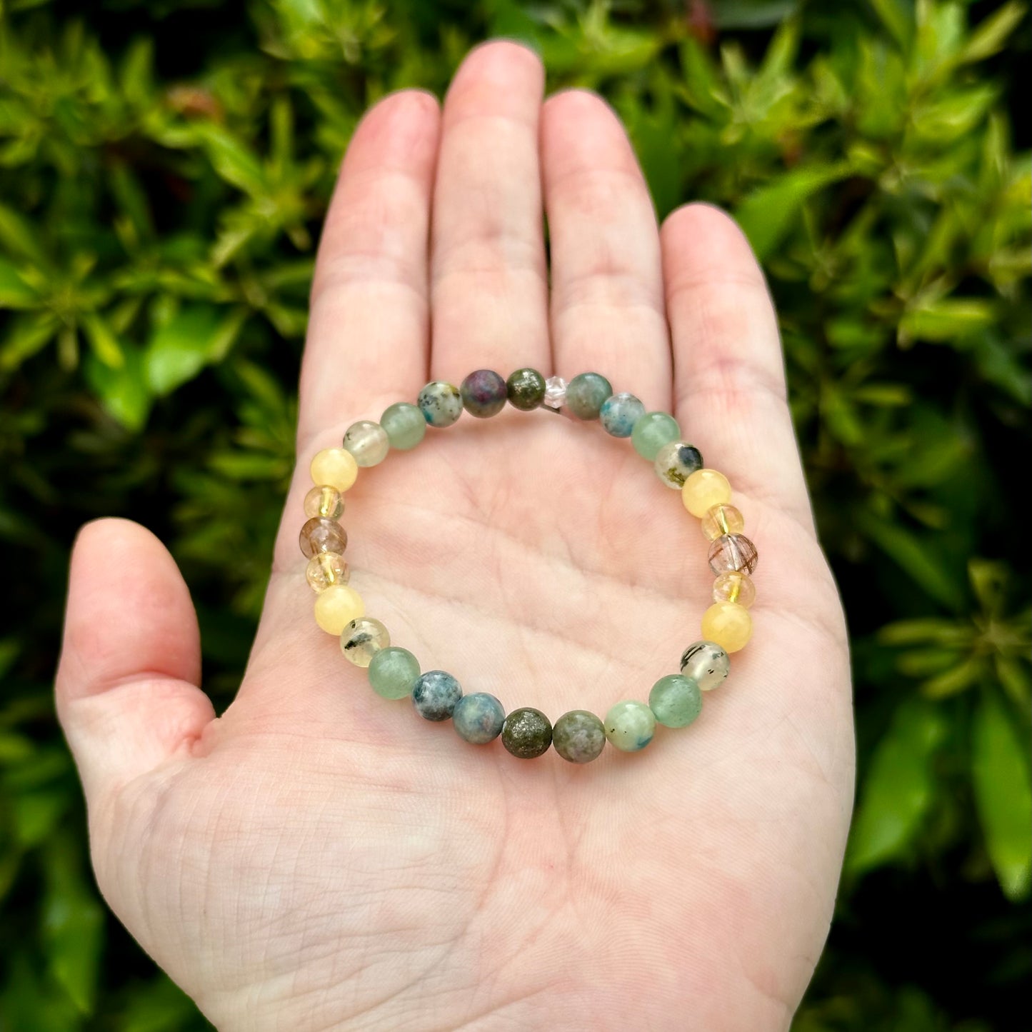 Minted Stretchy Stacker Bracelet -- Money & Abundance