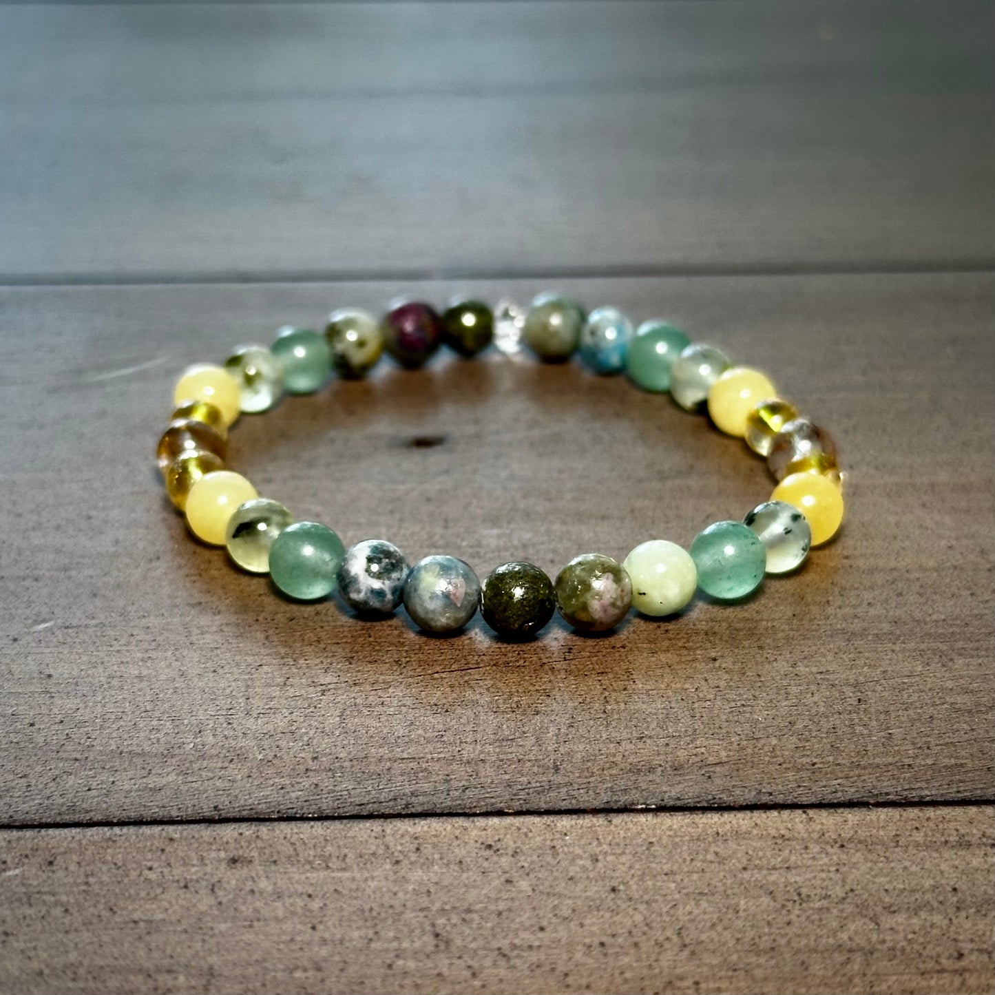 Minted Stretchy Stacker Bracelet -- Money & Abundance