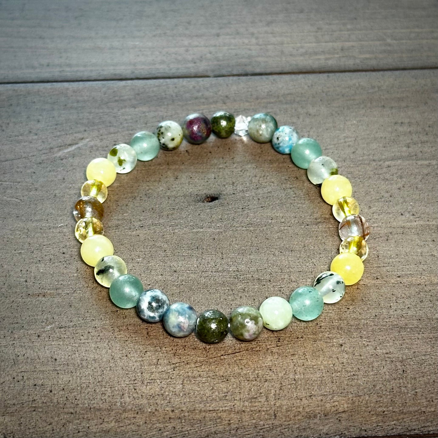 Minted Stretchy Stacker Bracelet -- Money & Abundance