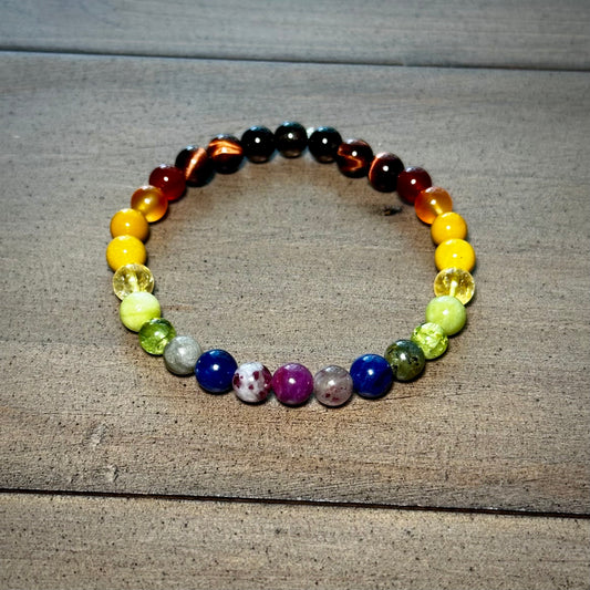 Lights, Camera, B*tch, Smile! Adulting Crystal Stretchy Stacker Bracelet