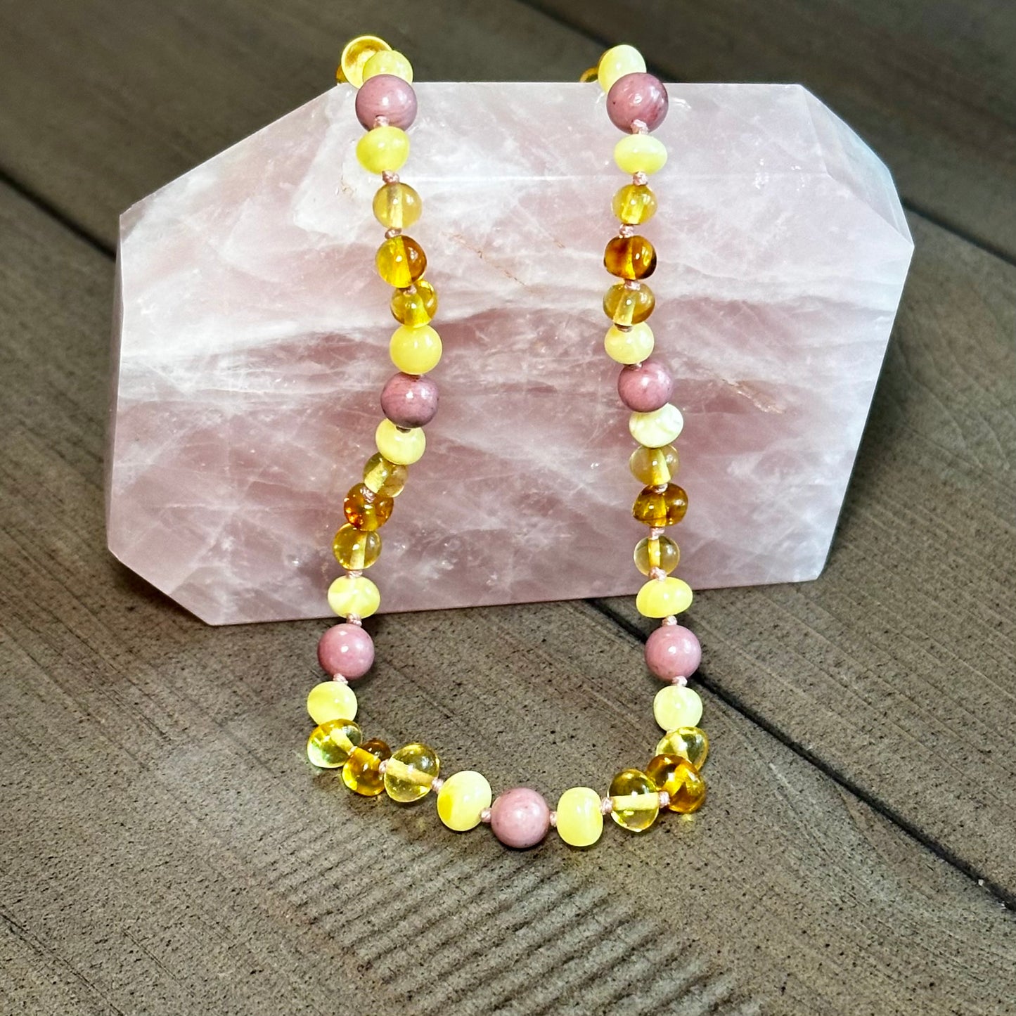 Pink Lemonade Separation Anxiety & Teething Necklace