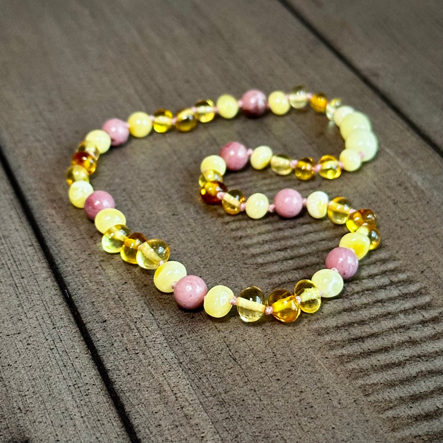 Pink Lemonade Separation Anxiety & Teething Necklace