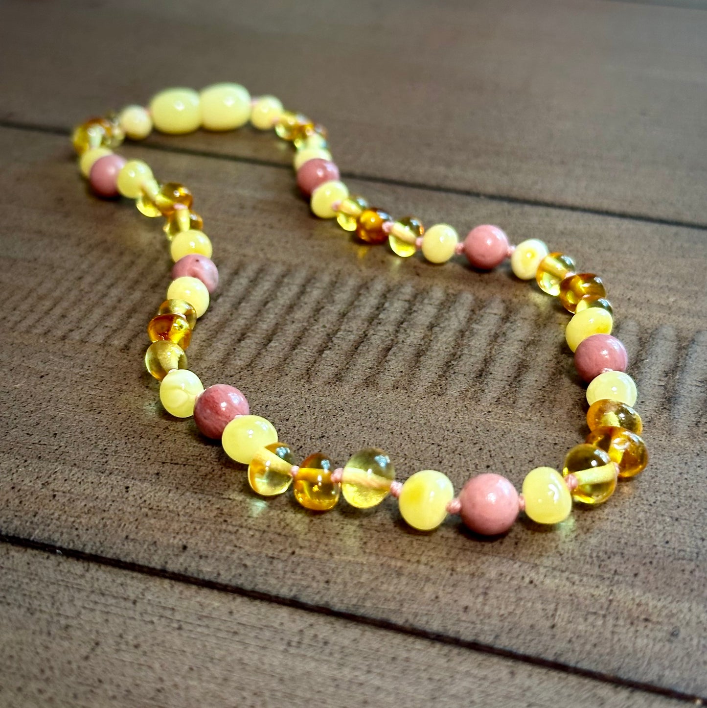 Pink Lemonade Separation Anxiety & Teething Necklace