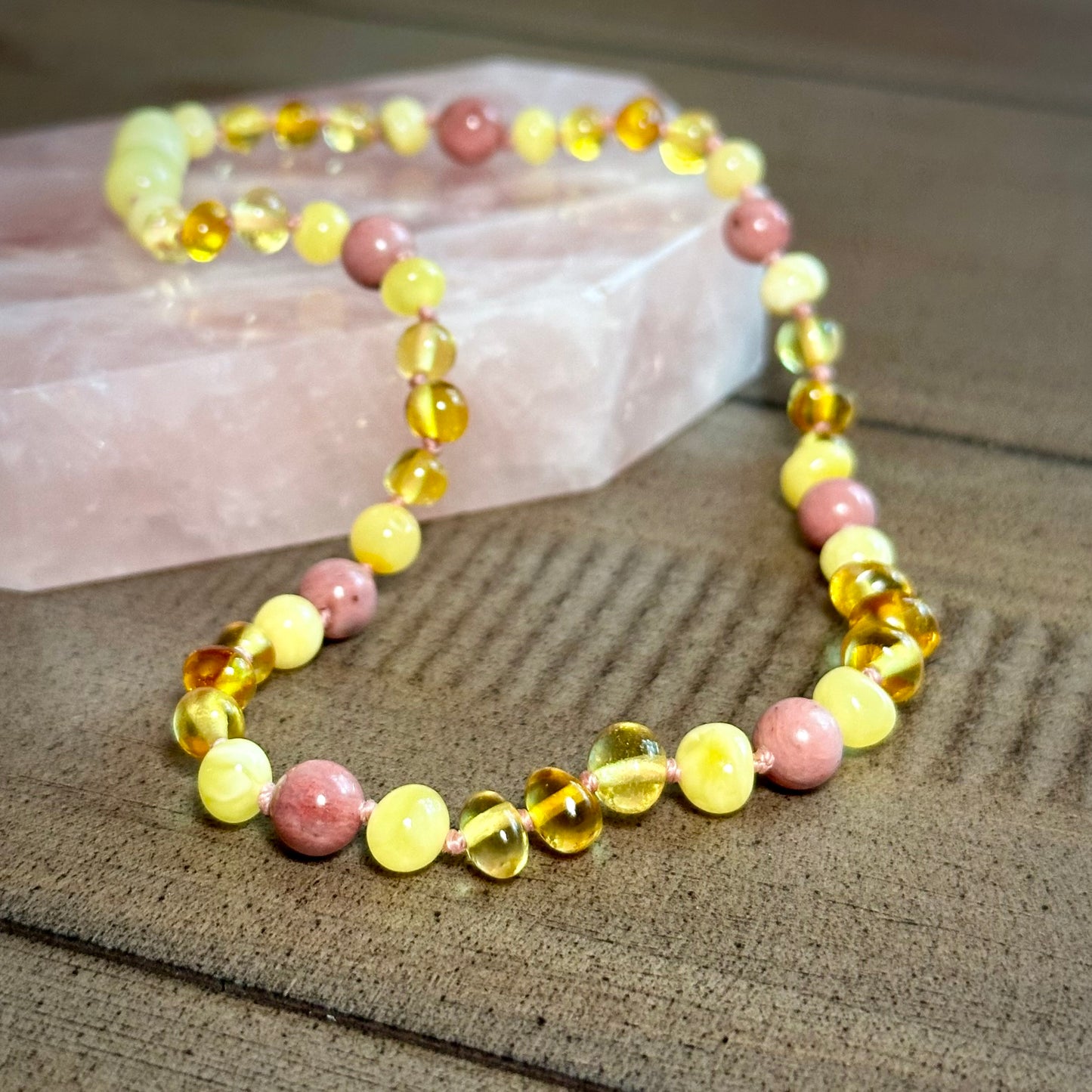 Pink Lemonade Separation Anxiety & Teething Necklace