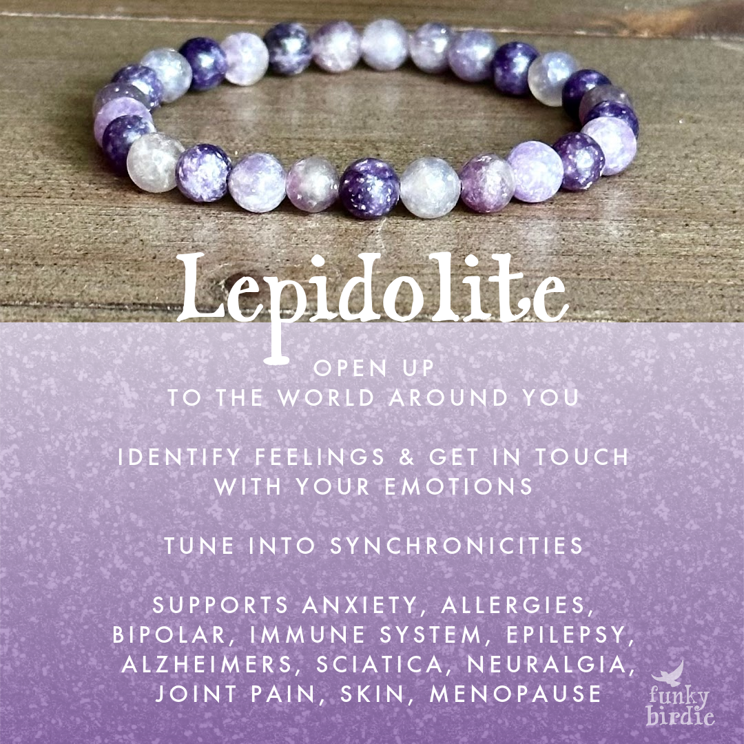 Lepidolite Single Stone Stretchy Stacker