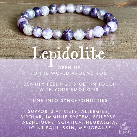 Lepidolite Single Stone Stretchy Stacker