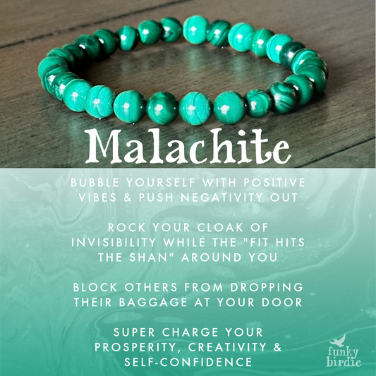 Malachite Single Stone Stretchy Stacker PRE-ORDER