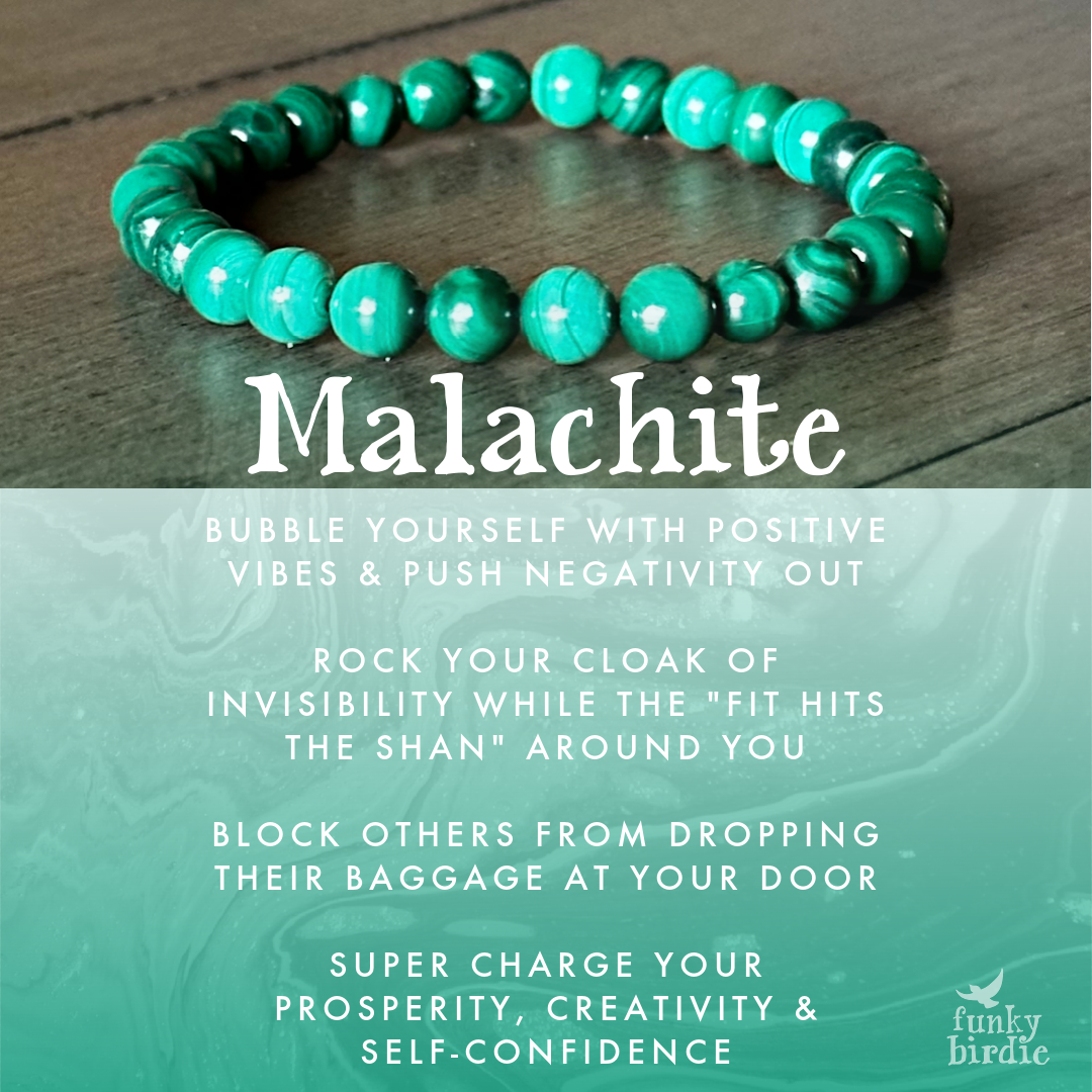 Malachite Single Stone Stretchy Stacker PRE-ORDER