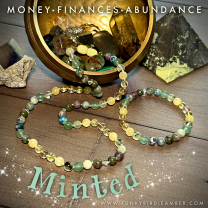Minted Crystal Necklace -- Money & Abundance