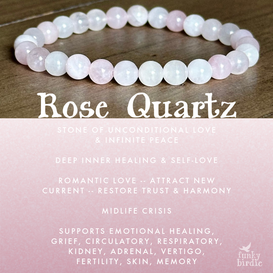 Madagascar Rose Quartz Single Stone Stretchy Stacker