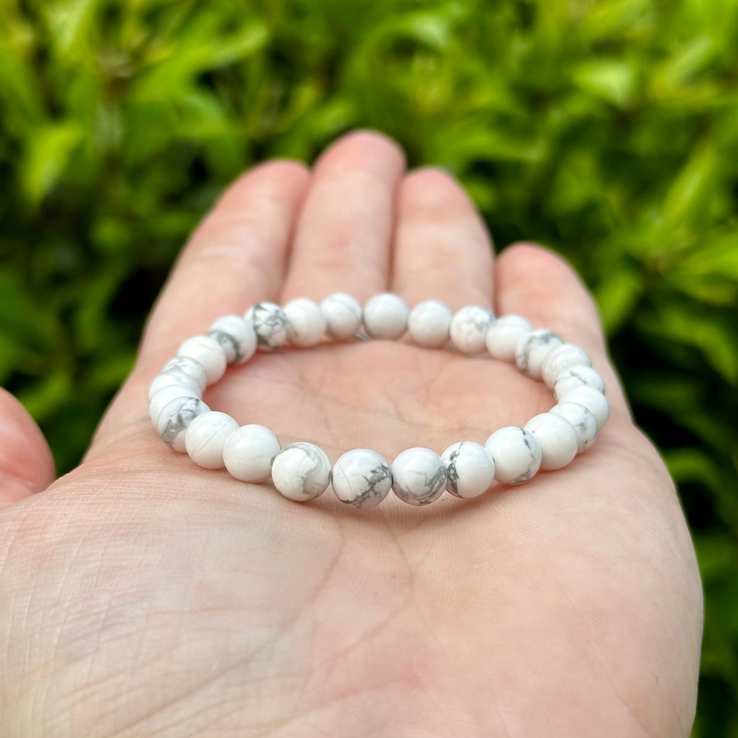 Howlite Single Stone Stretchy Stacker
