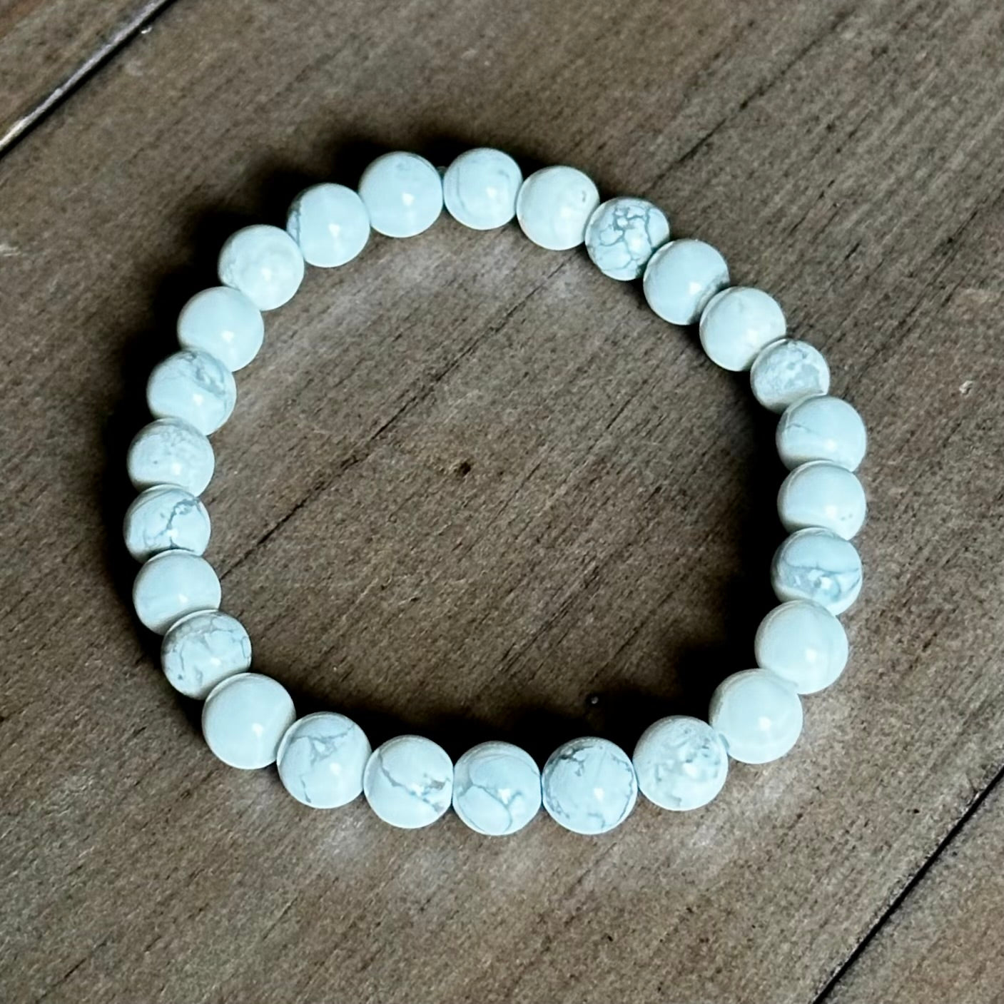 Howlite Single Stone Stretchy Stacker