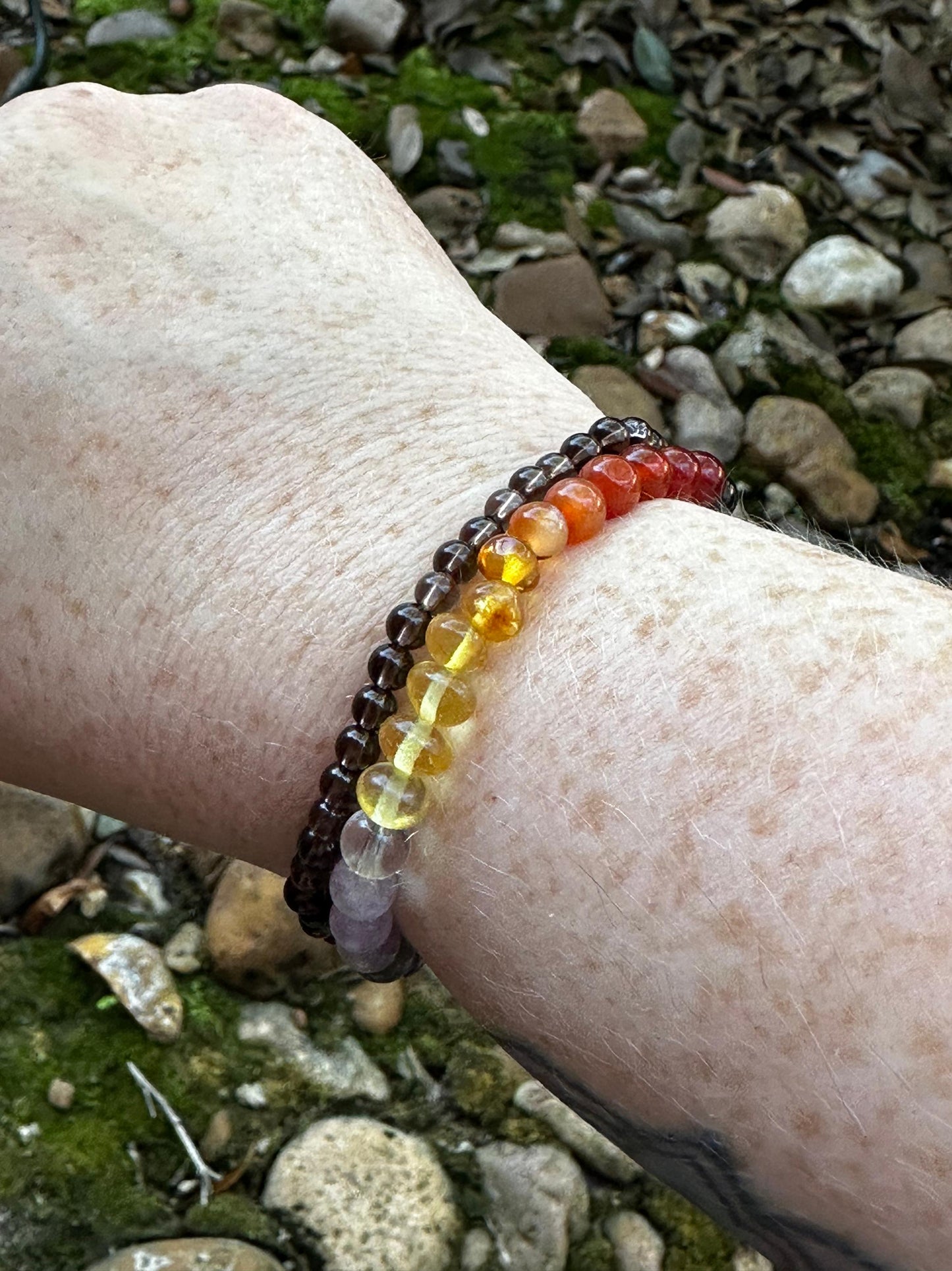 Petite Smoky Quartz Stretchy Stacker