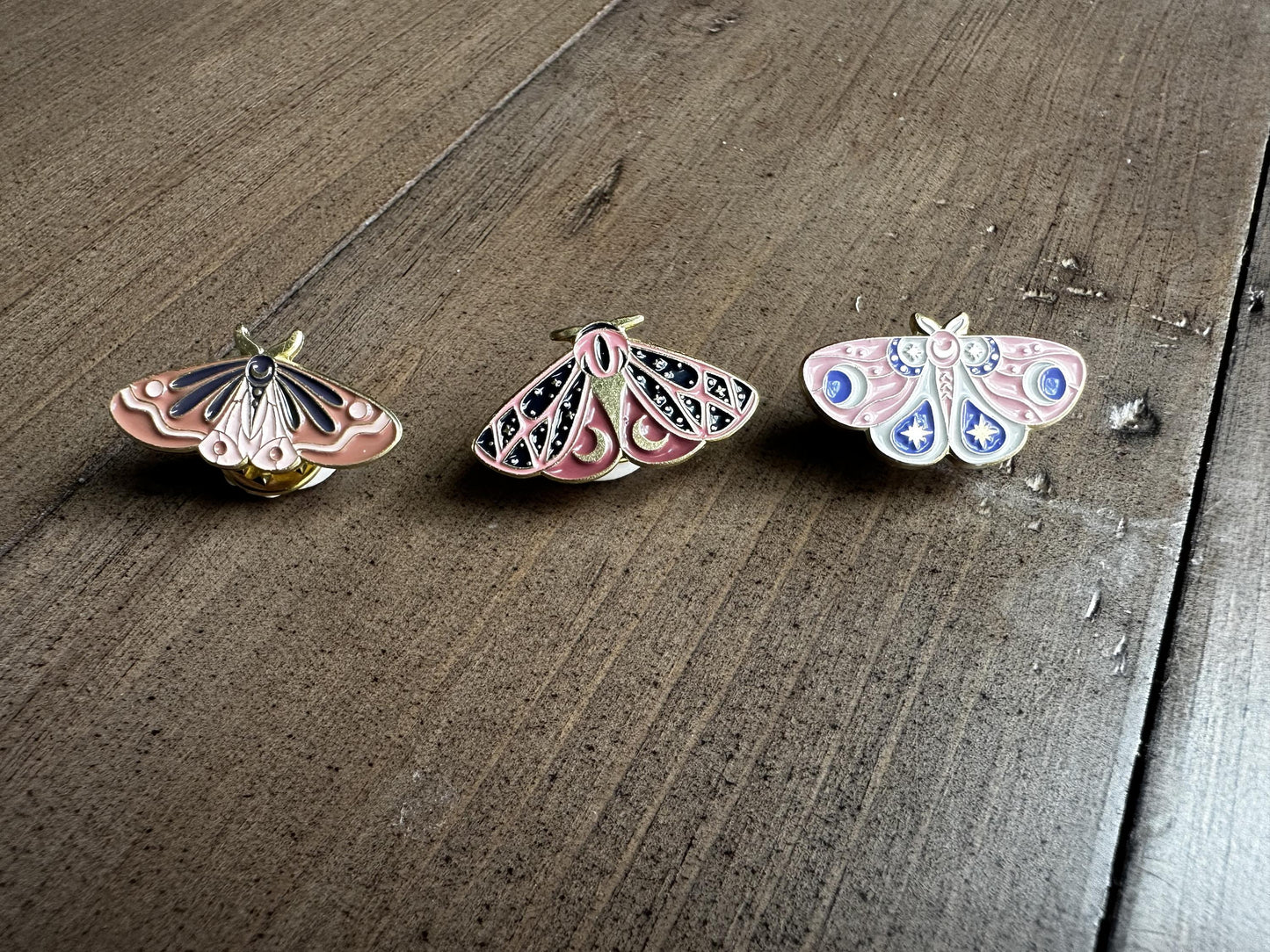 Luna Moth & Butterfly Enamel Pins -- Choose Your Own