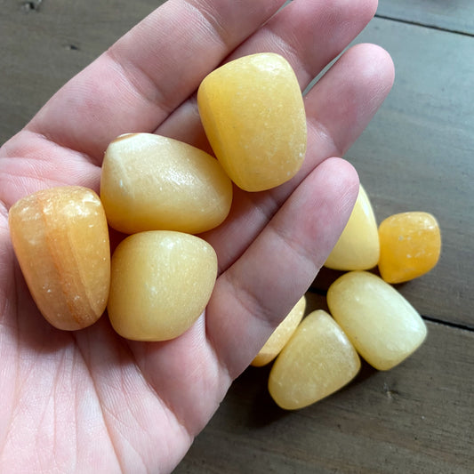 Orange Calcite Tumbles