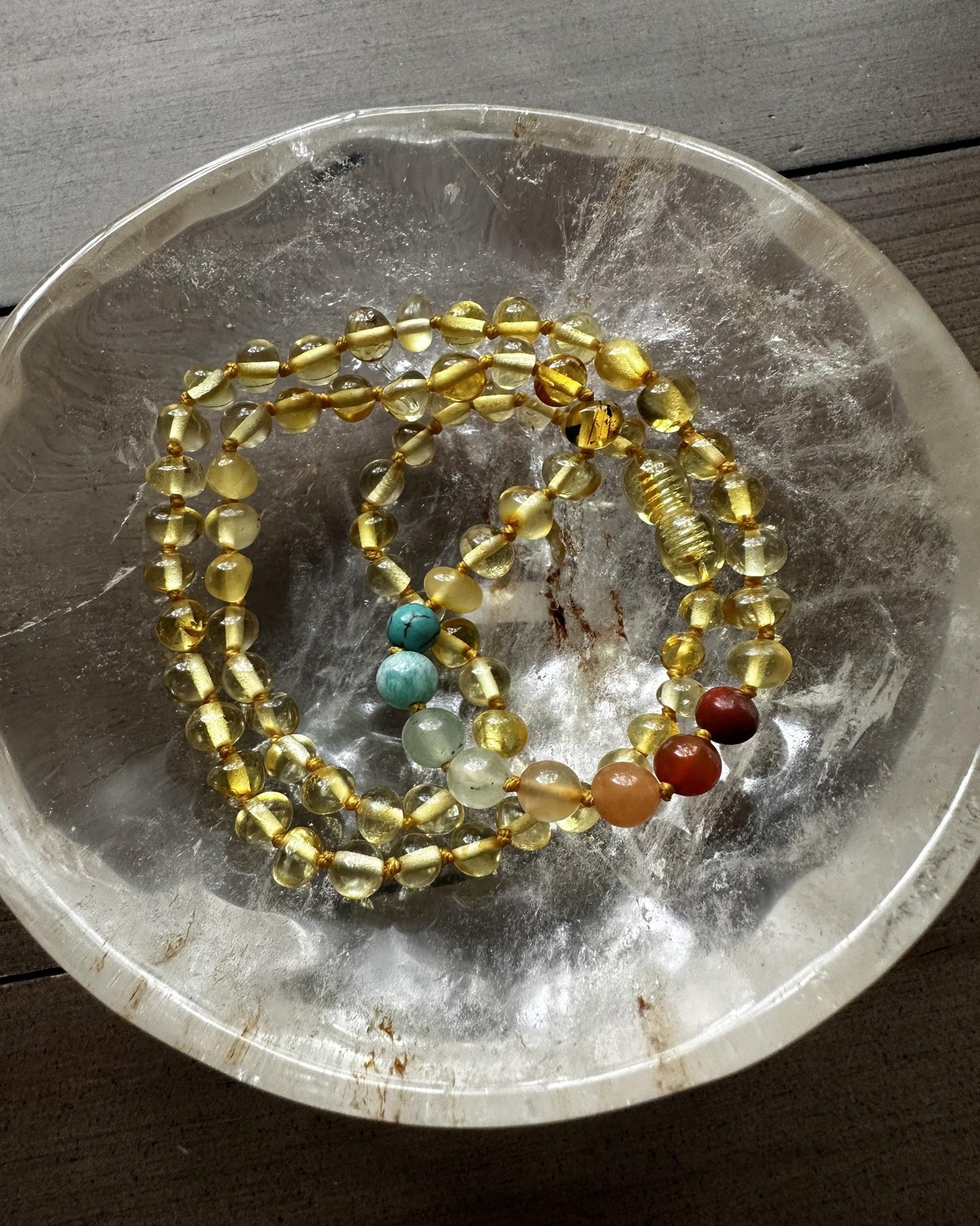 Retro Rainbow Teething Necklace