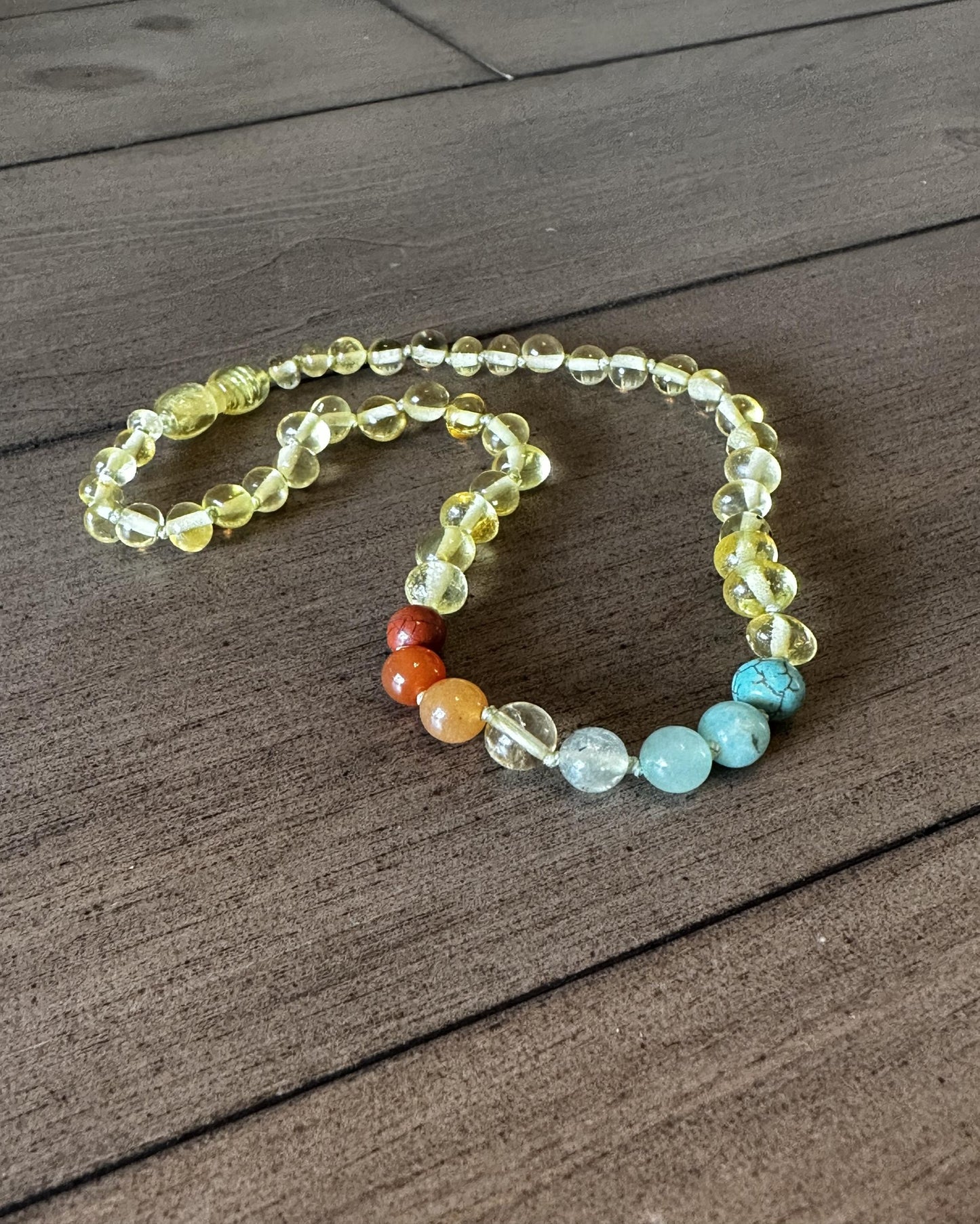 Retro Rainbow Teething Necklace