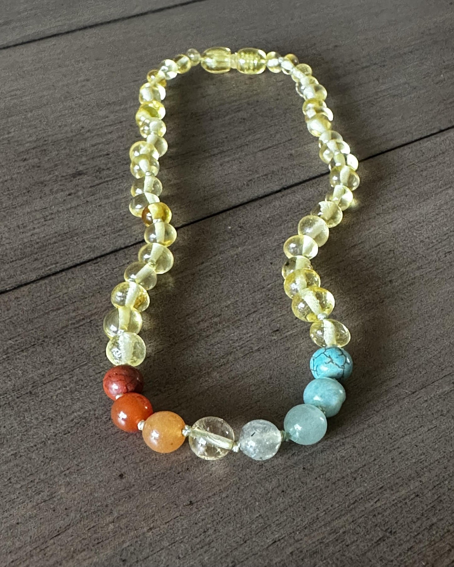 Retro Rainbow Teething Necklace