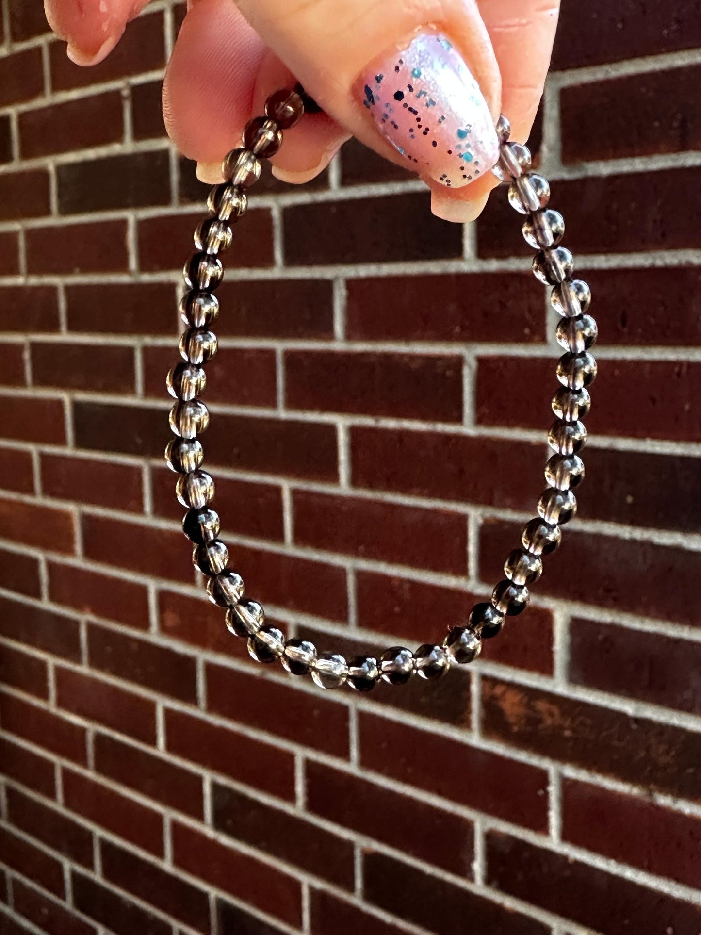 Petite Smoky Quartz Stretchy Stacker