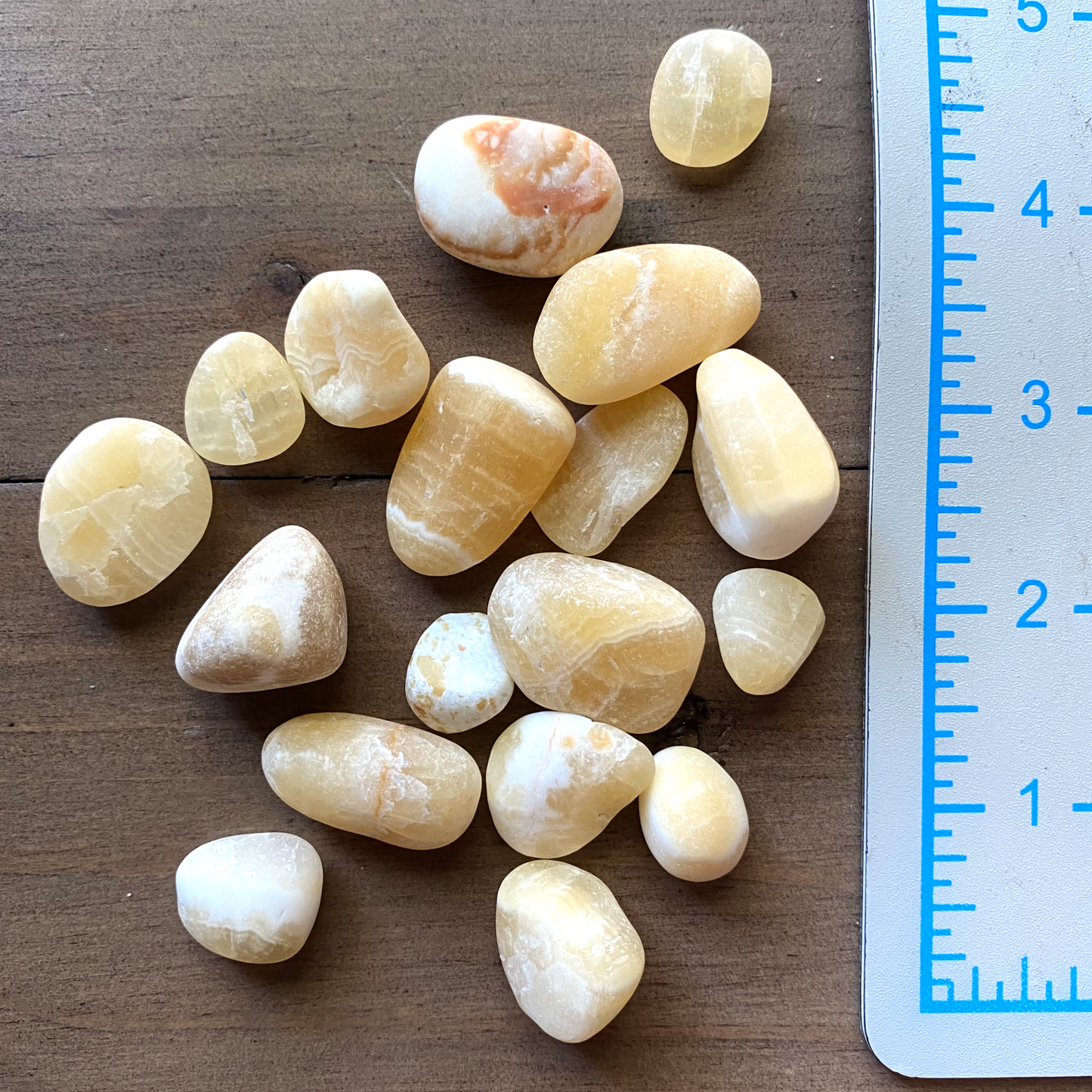 Matte Yellow Calcite Tumbles