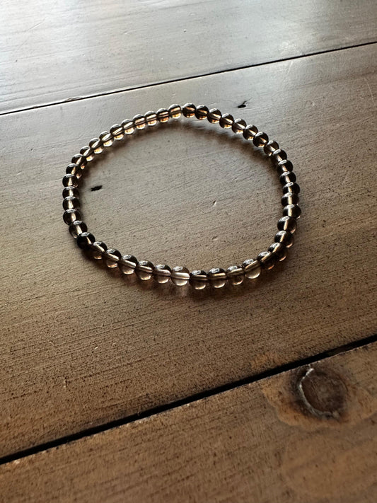 Petite Smoky Quartz Stretchy Stacker