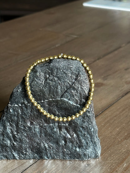 18K Gold Metallic Mini Hematite Stacker