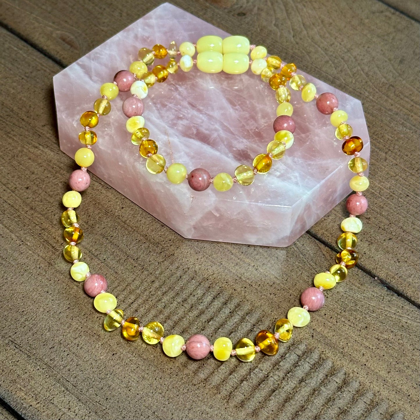 Pink Lemonade Separation Anxiety & Teething Anklet