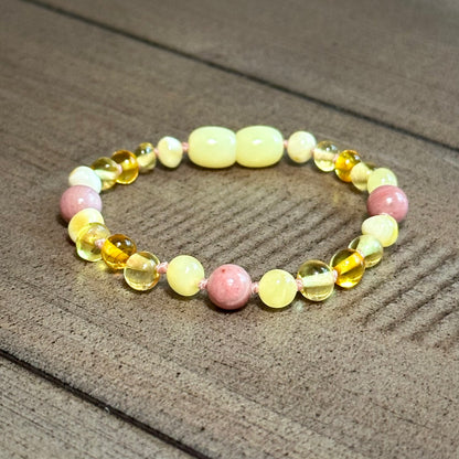 Pink Lemonade Separation Anxiety & Teething Anklet