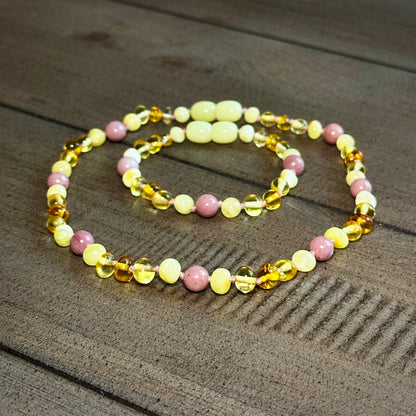 Pink Lemonade Separation Anxiety & Teething Necklace