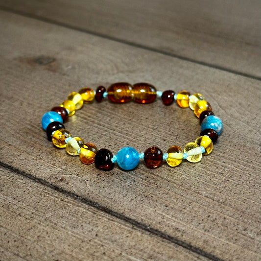 Blue Jean Baby Teething Anklet