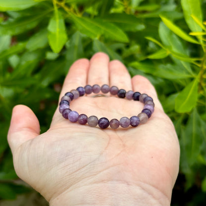 Lepidolite Single Stone Stretchy Stacker