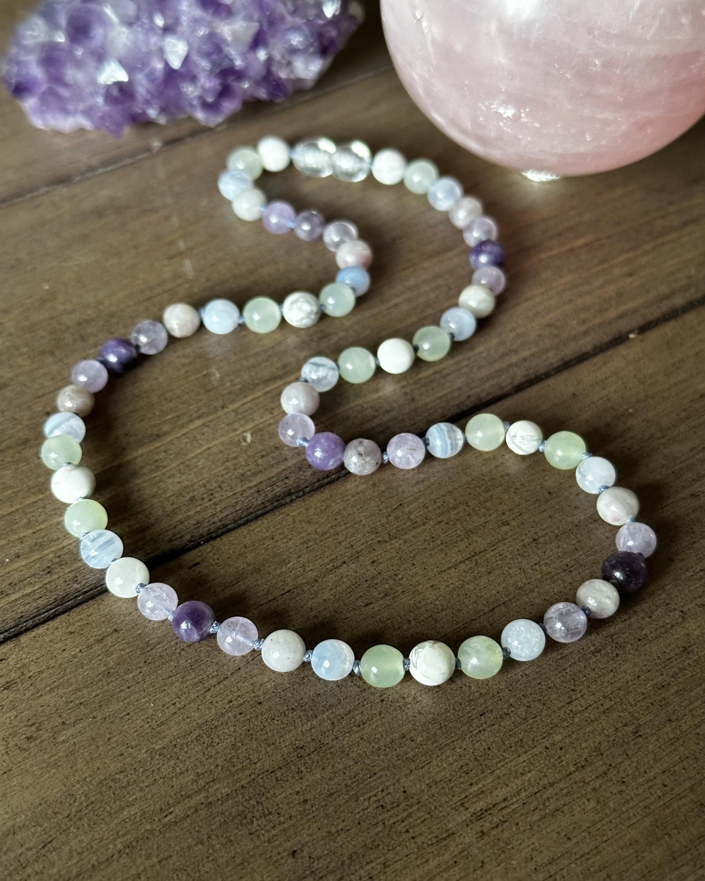 Spring~Patience: Healing Crystal Necklace
