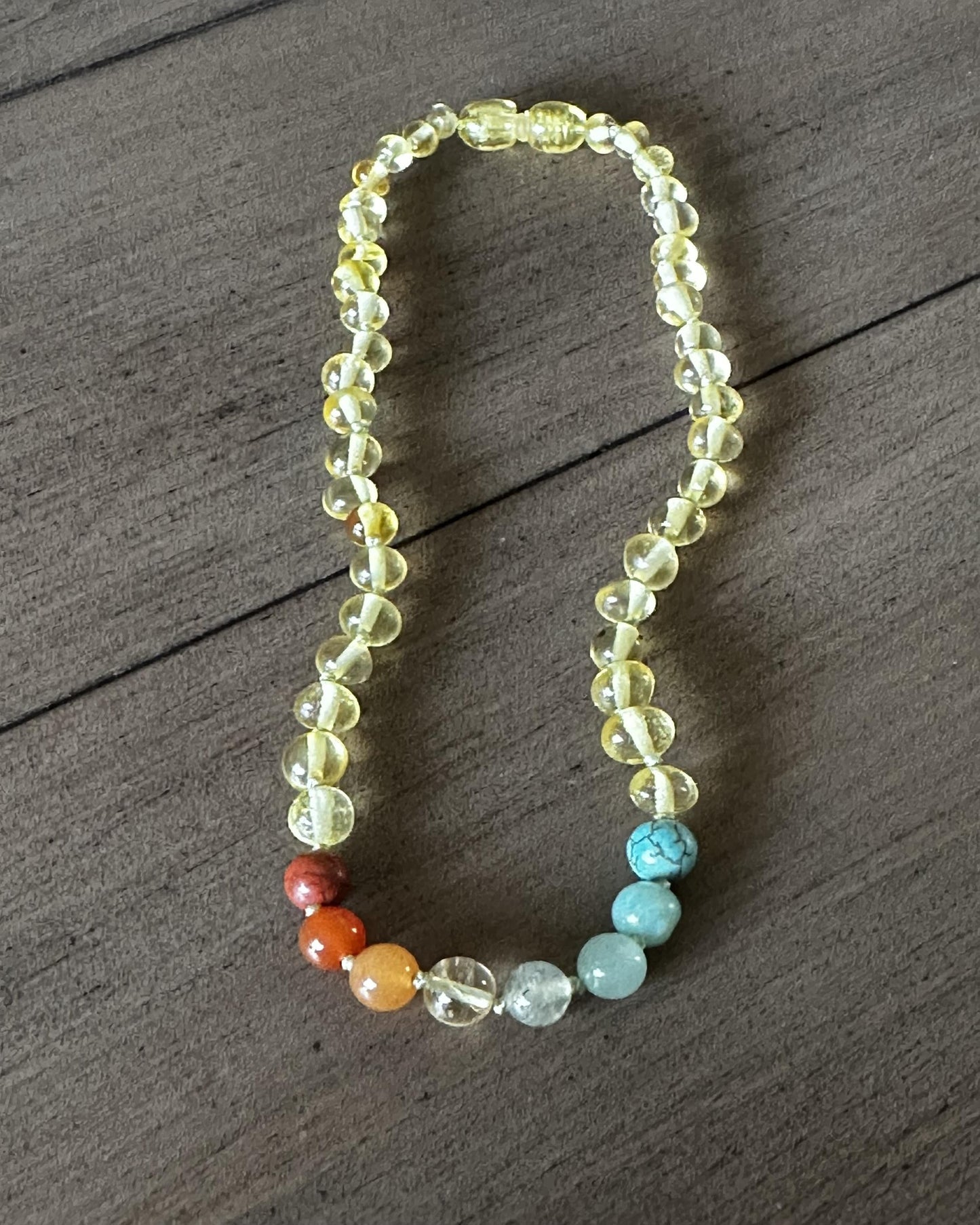 Spring~Retro Rainbow Teething necklace