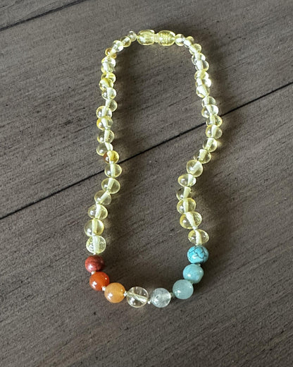 Spring~Retro Rainbow Teething necklace